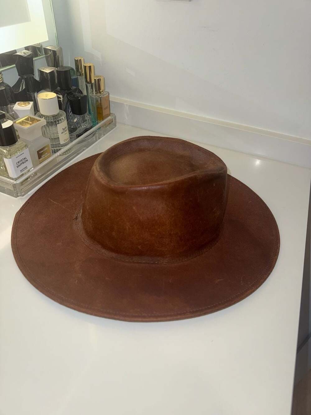 Salvatore Sombreros Brown Suede Western Cowboy Hat - Picture 3 of 7
